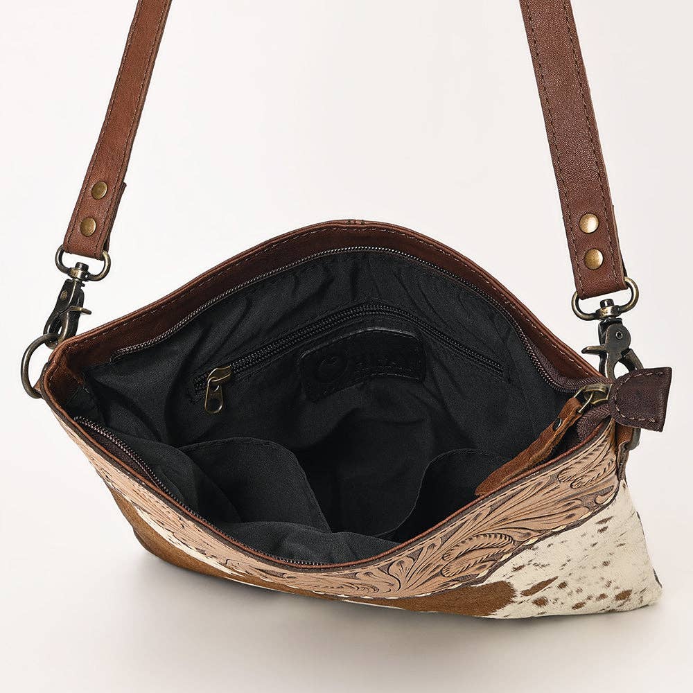 Western Tooled Leather Crossbody Bag