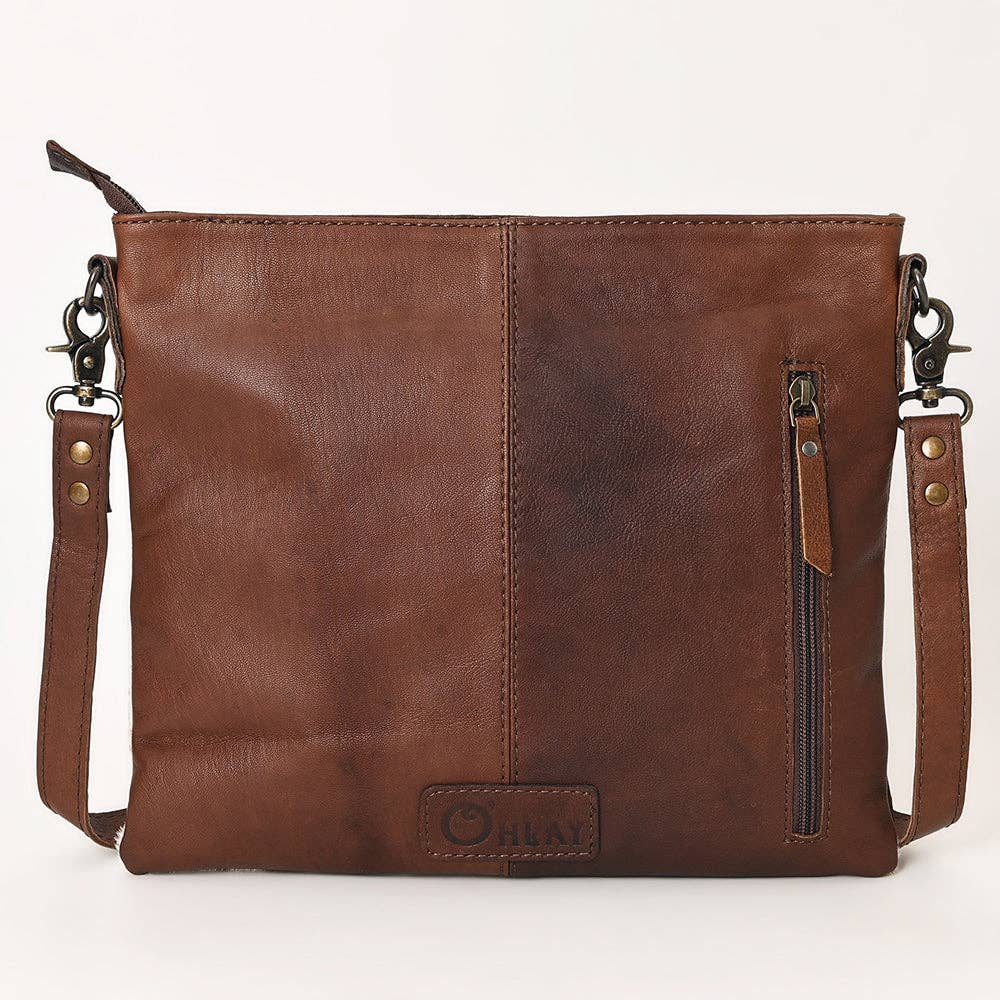 Western Tooled Leather Crossbody Bag